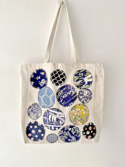 Stylish DIY Patchwork Canvas Tote for Eco-Conscious Shoppers