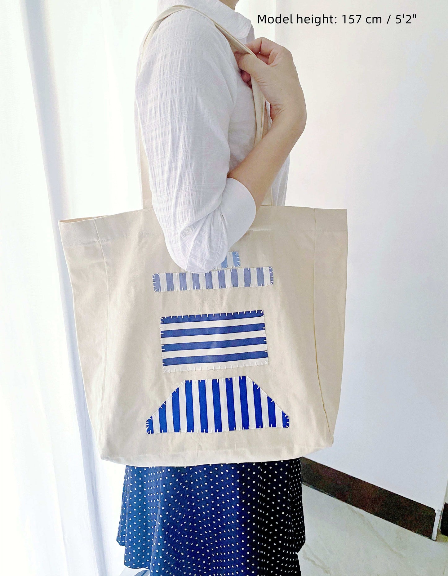 Neutral tone eco tote perfect for coffee shop mornings and city walks
