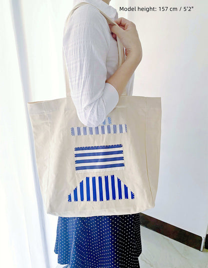 Neutral tone eco tote perfect for coffee shop mornings and city walks