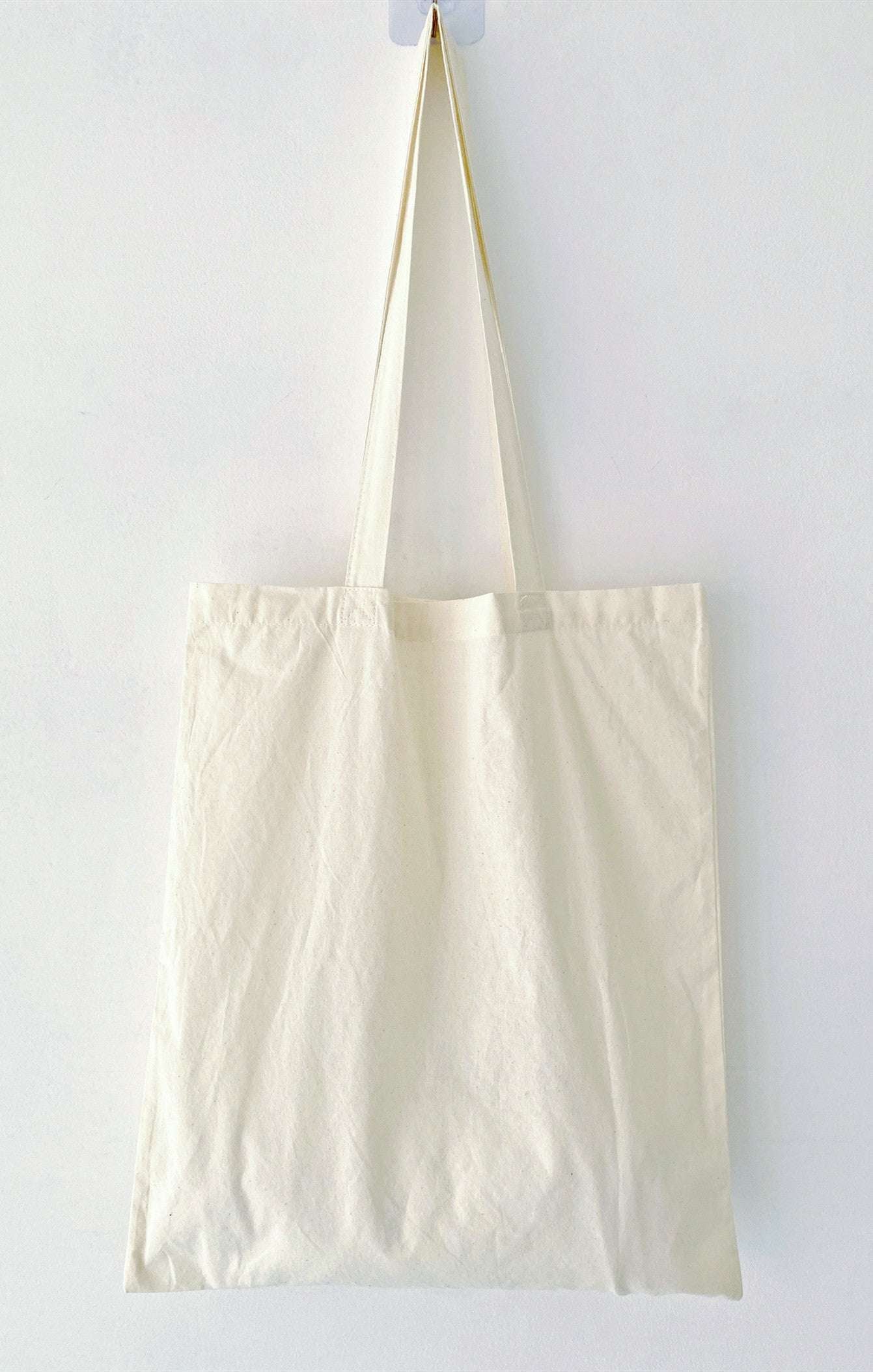 relaxed-style cotton tote bag featuring charming cat illustration