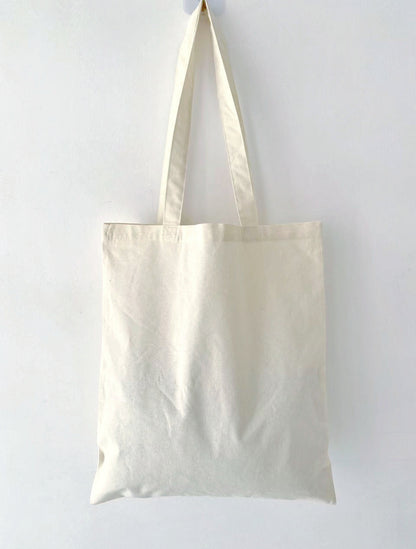 large eco-friendly tote bag with hand embroidered design