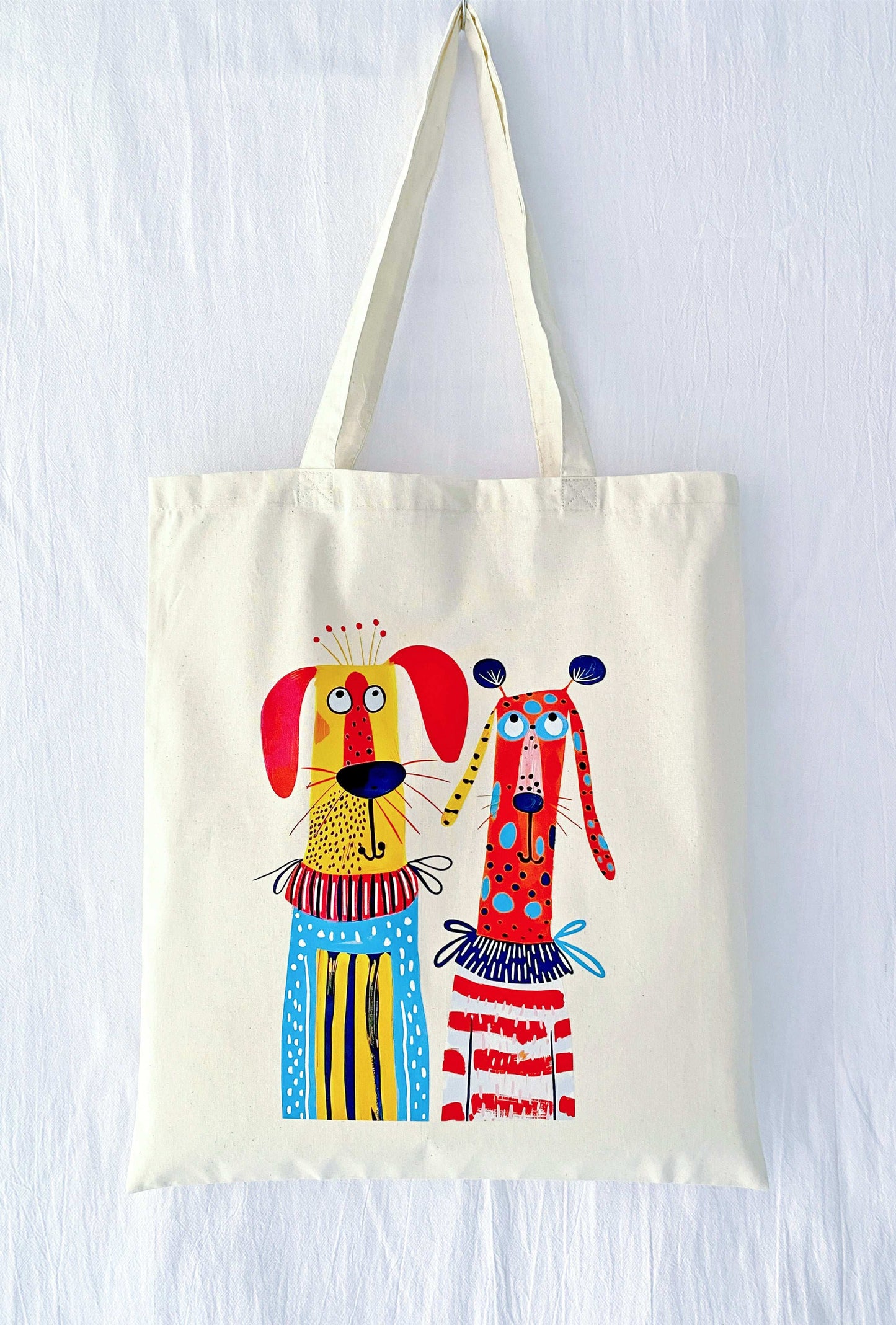 Handcrafted-look cotton tote perfect as a thoughtful eco-friendly gift.
