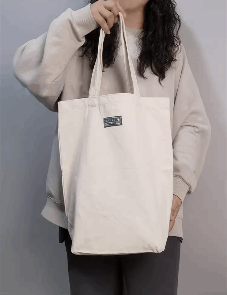 Eco-Friendly Canvas Tote for Shopping and Travel with Personalized Embroidery Options