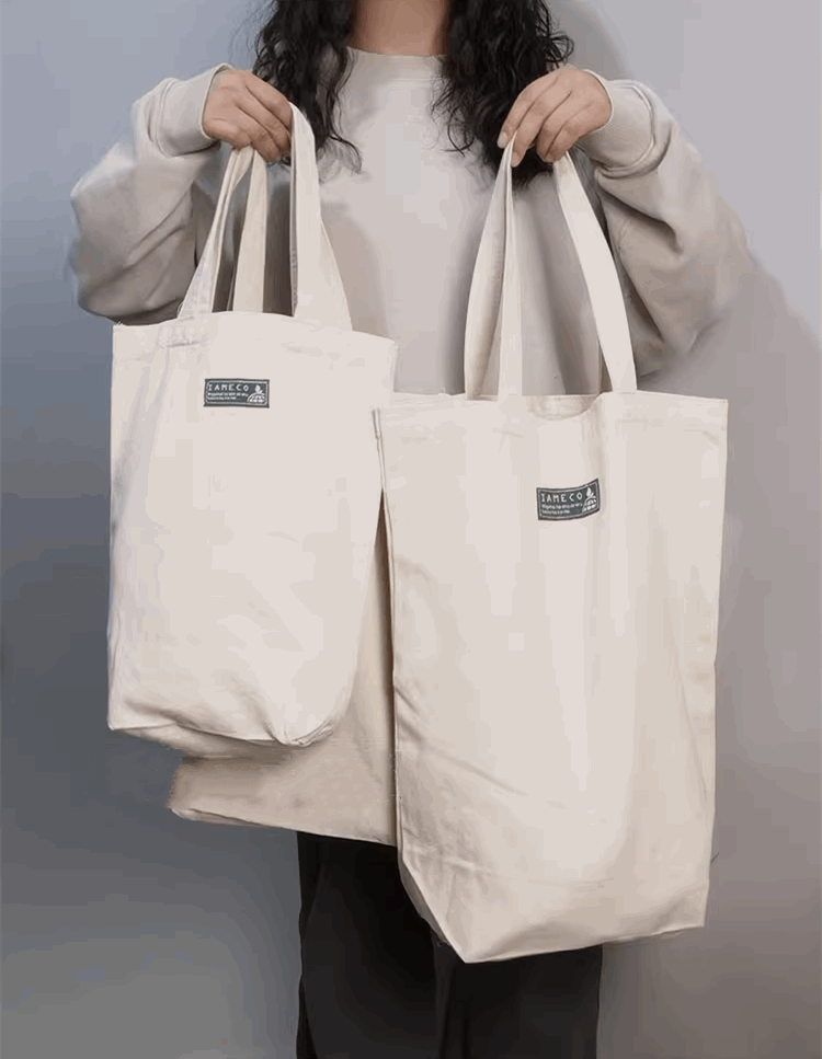 Large Capacity Canvas Tote Bag for Personalized Embroidery and Daily Use