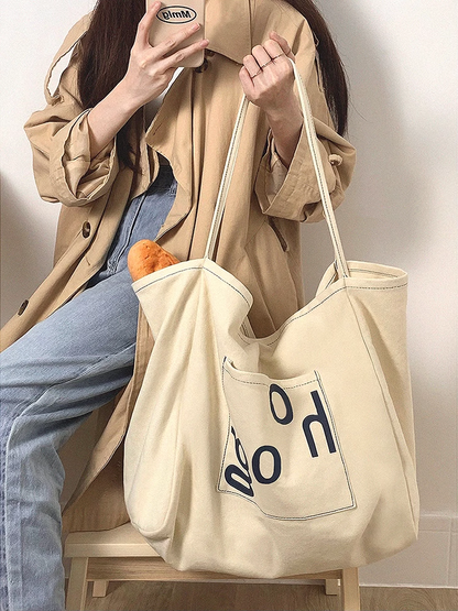 Heavy-duty Reusable Canvas Tote Bag for Shopping, Travel, and Everyday Use