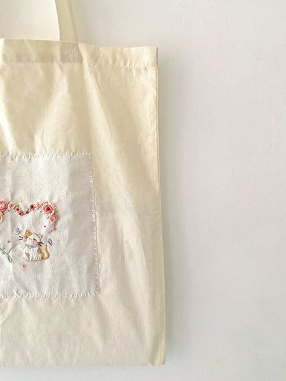 Artisanal embroidery tote for gifting