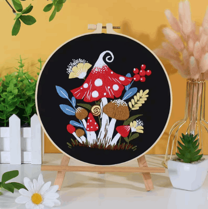 Plant and fungi themed wall decoration