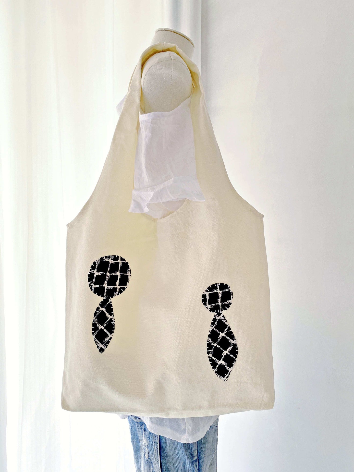artisanal patchwork canvas tote for creative women
