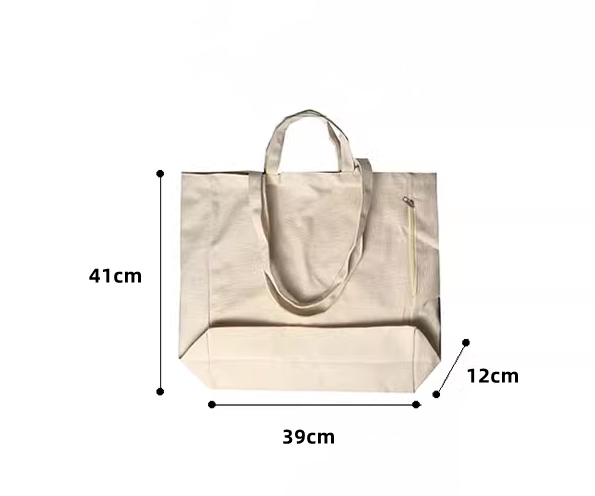 Heavy-Duty Canvas Bag for Shopping, Traveling, and DIY Custom Patchwork Projects