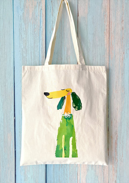 Dog Illustration Beach Bag Dog Lover Gift