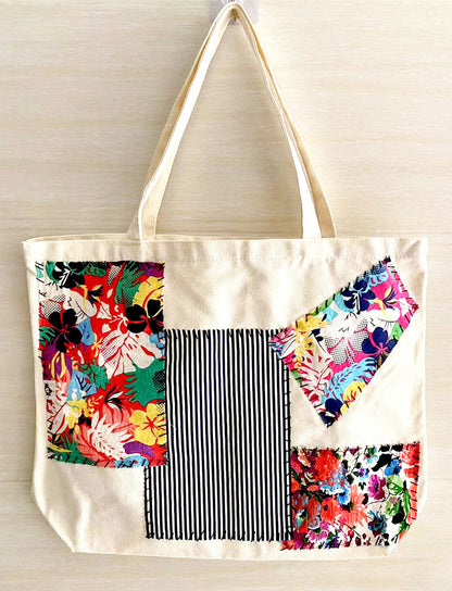 Hand-Stitched Multi-Purpose Canvas Tote Bag with Comfortable Shoulder Straps