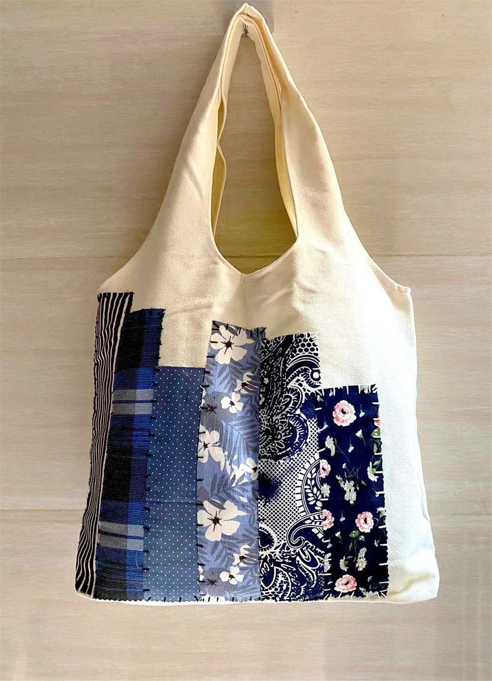 Creative Diy Canvas Tote Bags with Customizable Patchwork Patterns