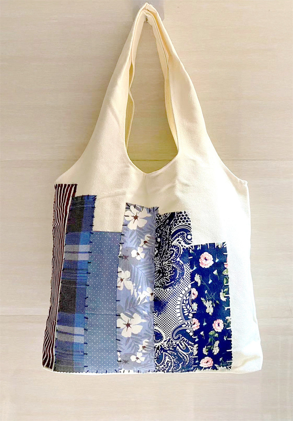 Patchwork Design Tote Bag