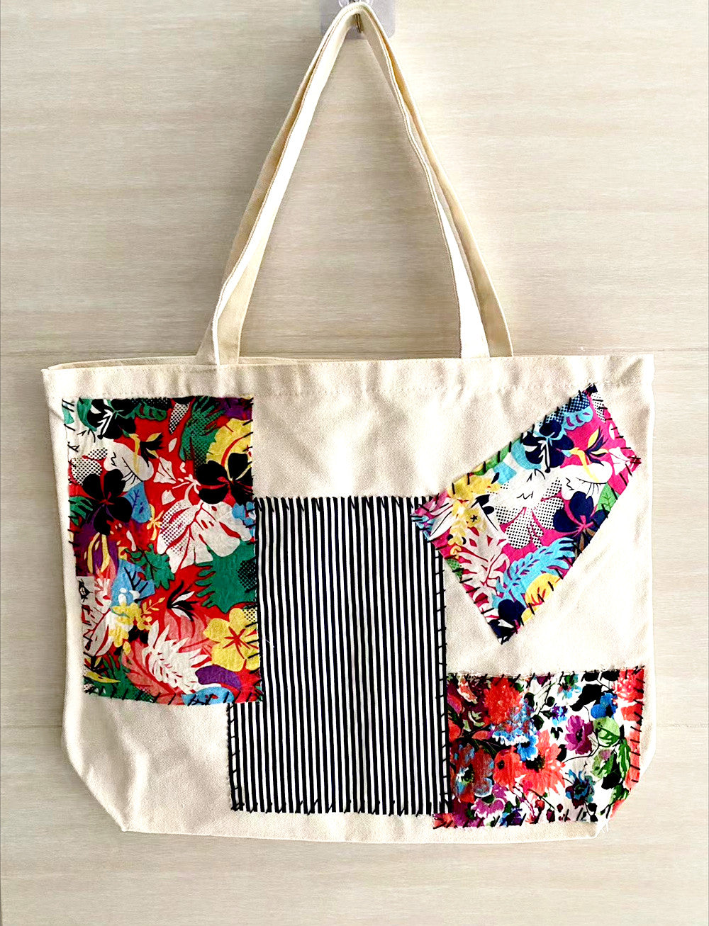 Handcrafted Large Canvas Tote Bag with Spacious Interior for Work and Leisure