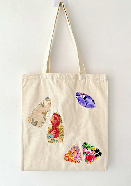 eco-friendly canvas tote with hand-sewn detail