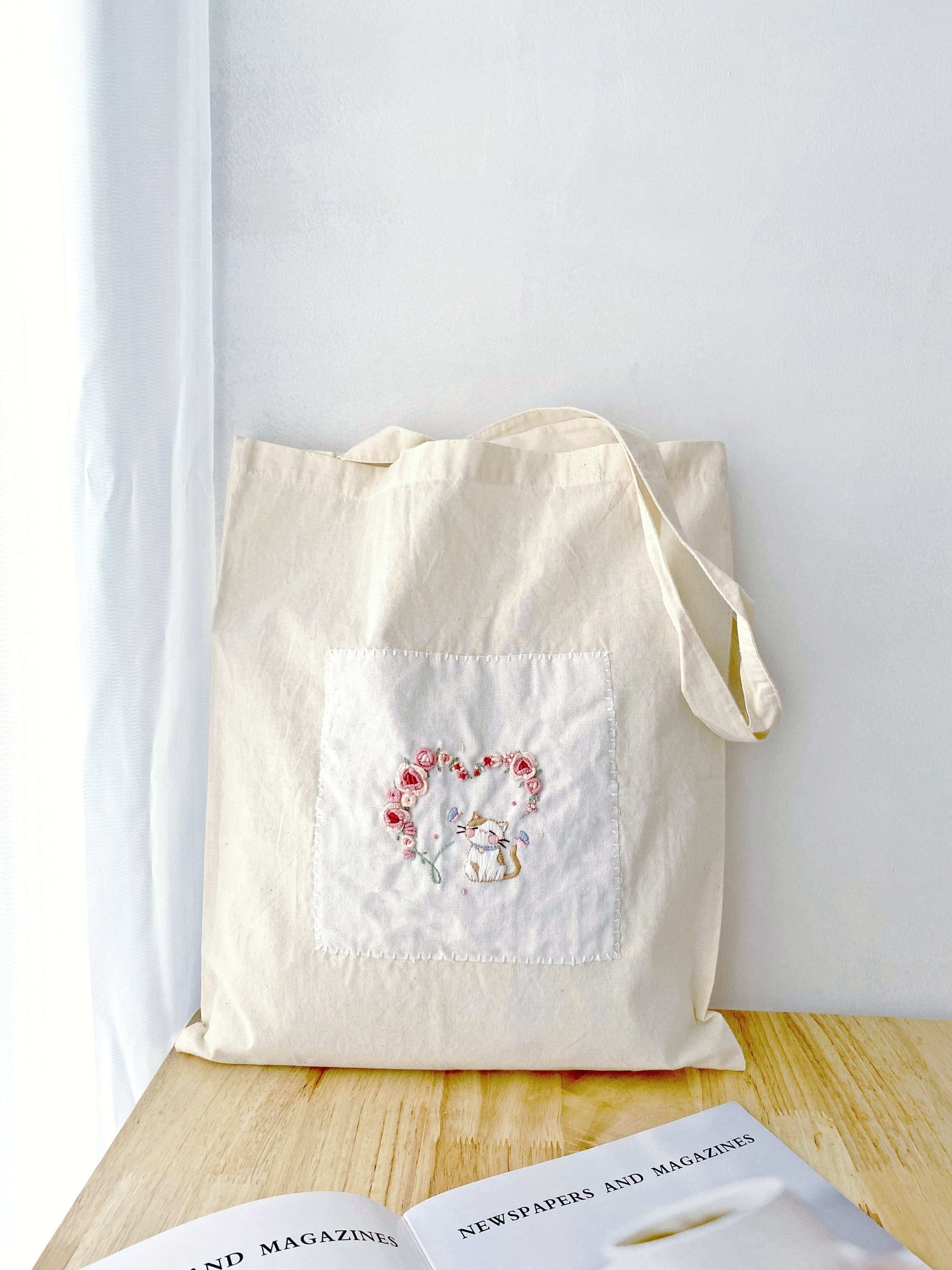 handmade inspired hand embroidered bag for slow living style