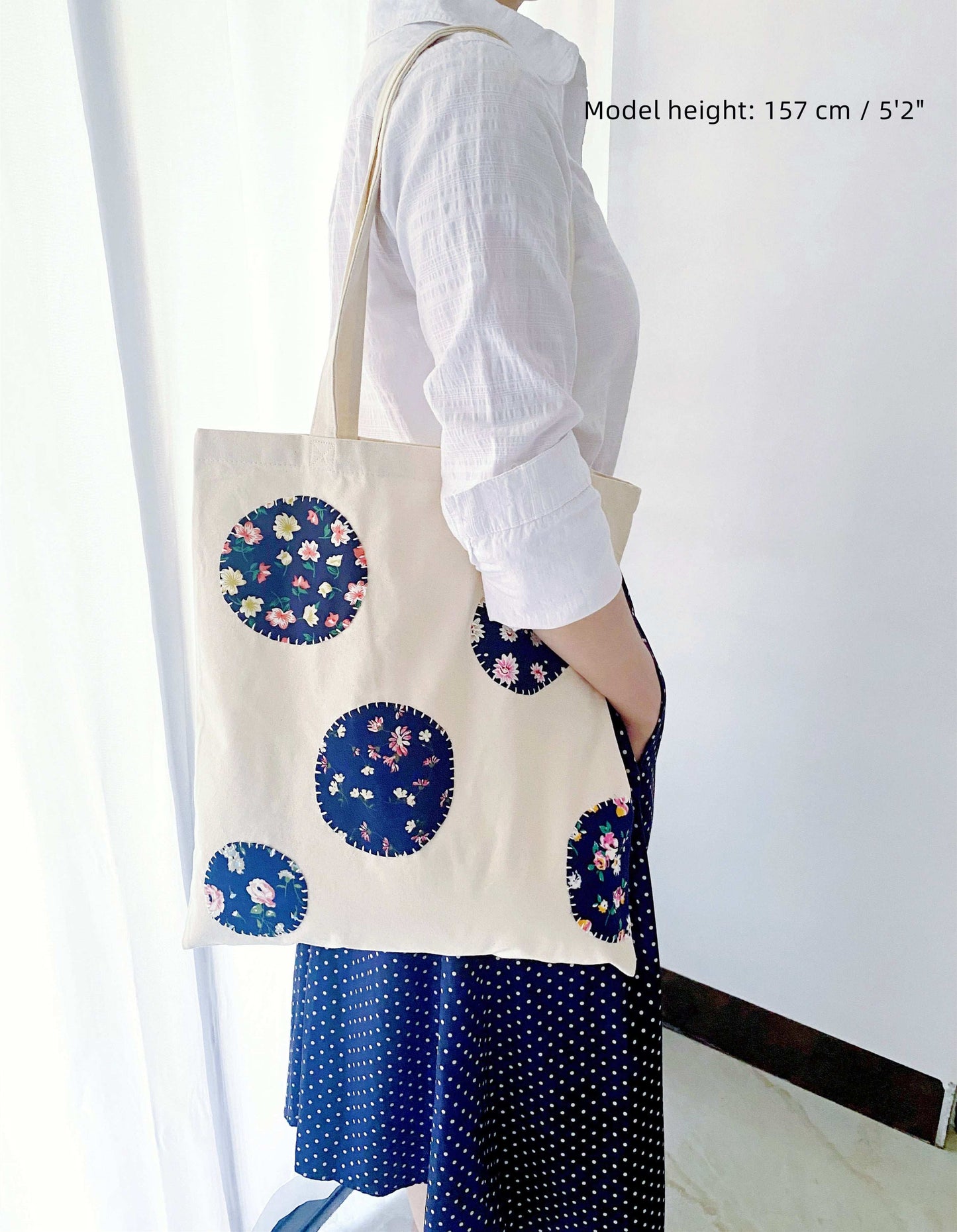 large cotton canvas tote ideal for carrying groceries or books