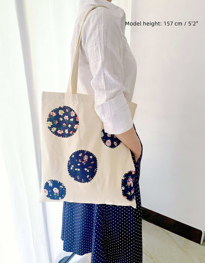 handmade patchwork canvas tote for women