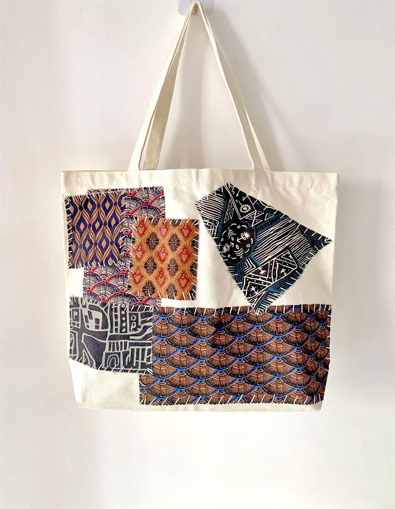 Stylish Eco-Friendly Tote Bag with DIY Stitching for Everyday Use