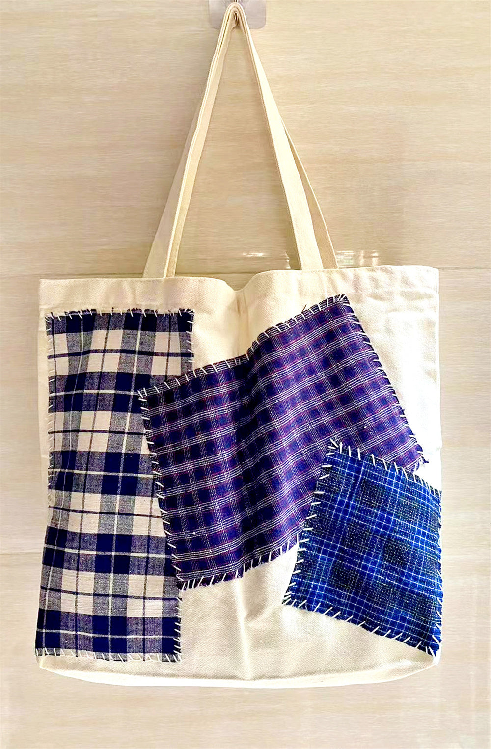 Sustainable Canvas Tote with Diy Patchwork for Unique Style