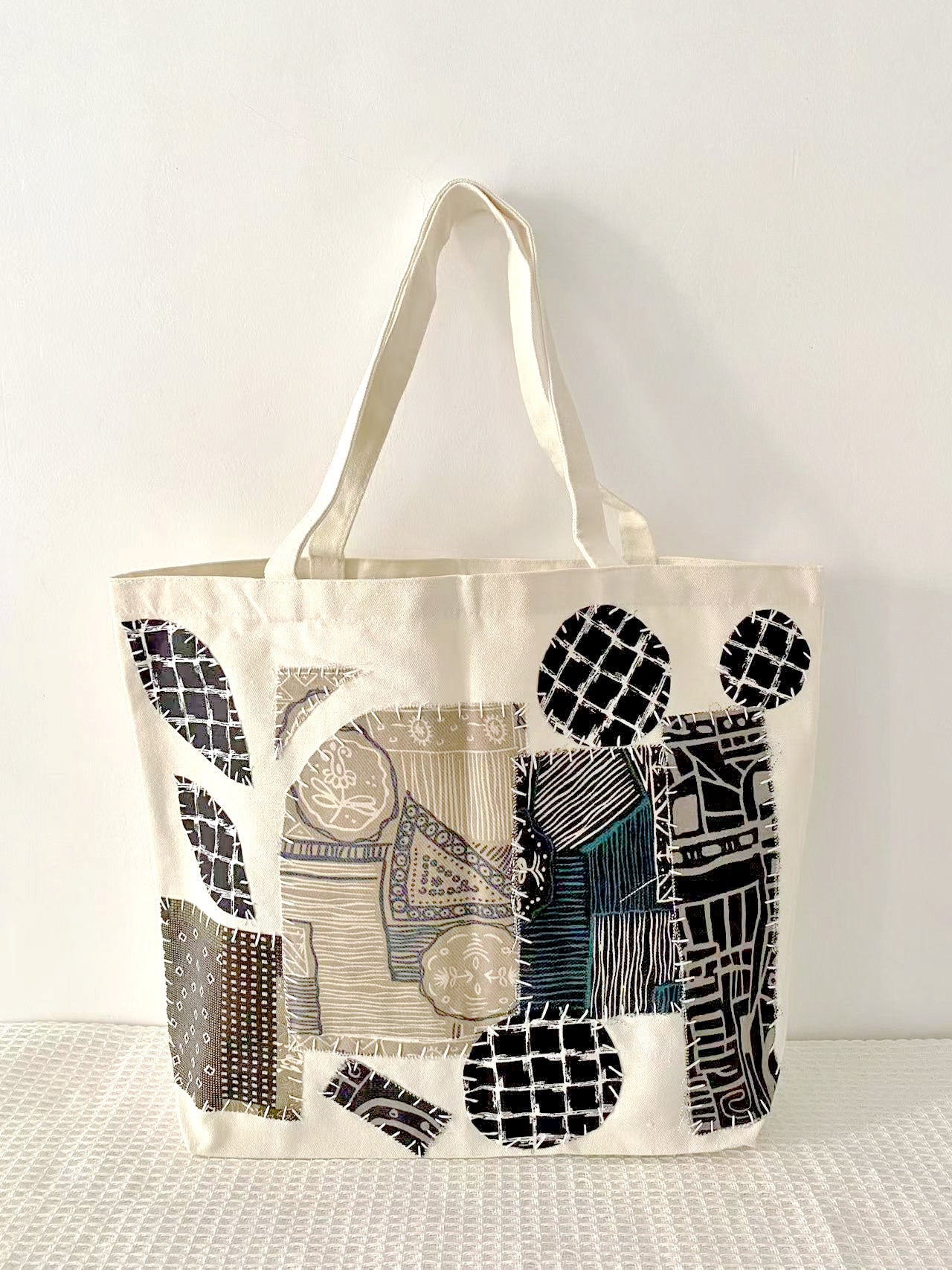 Handmade Eco-Friendly Canvas Tote Bag for Groceries and Travel