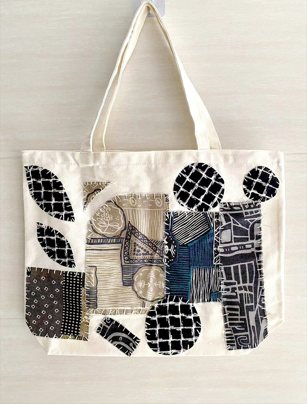 DIY Patchwork Design Tote Bag For Women