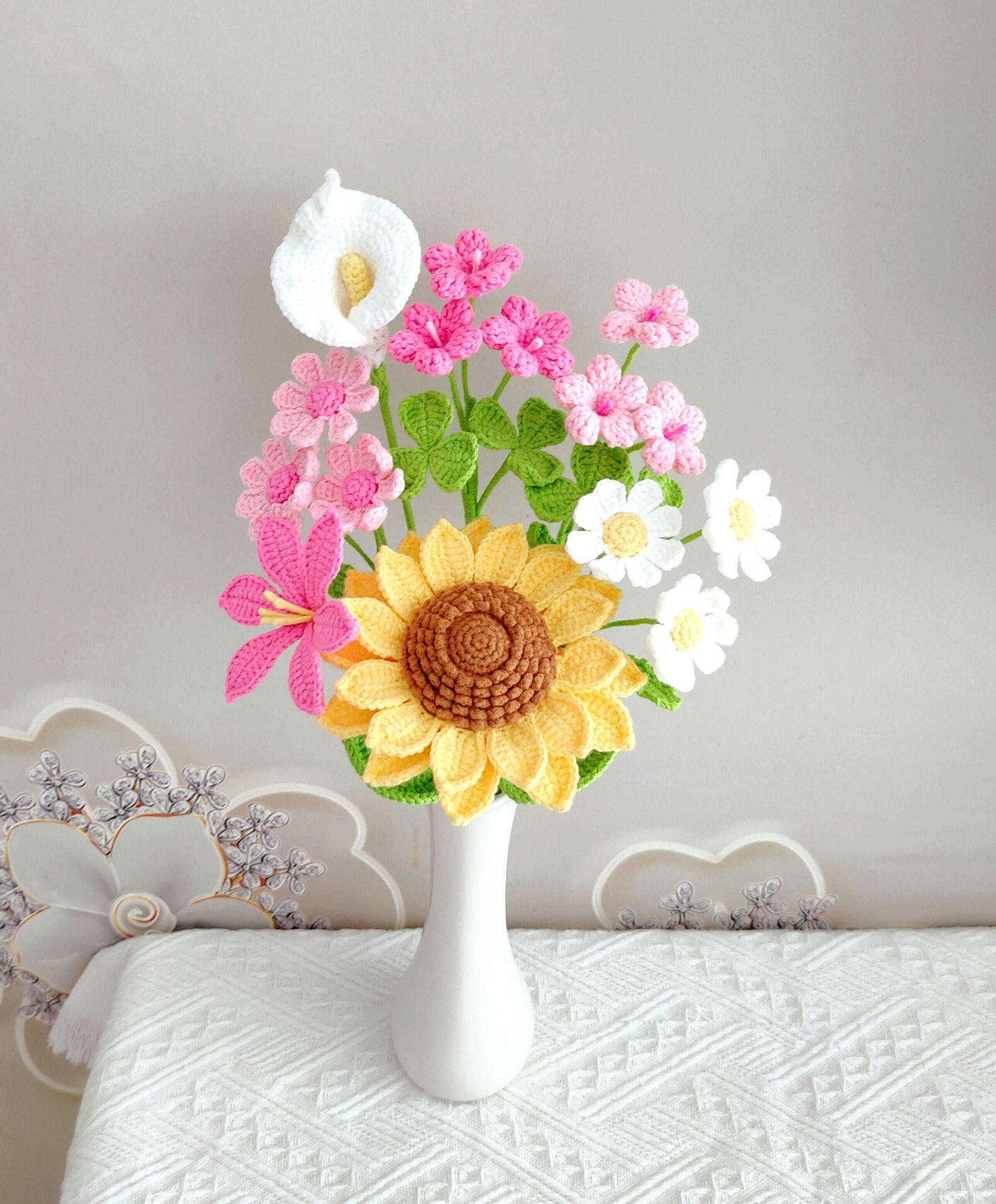 Beautiful Handmade Crochet Blossom Arrangement for Parties