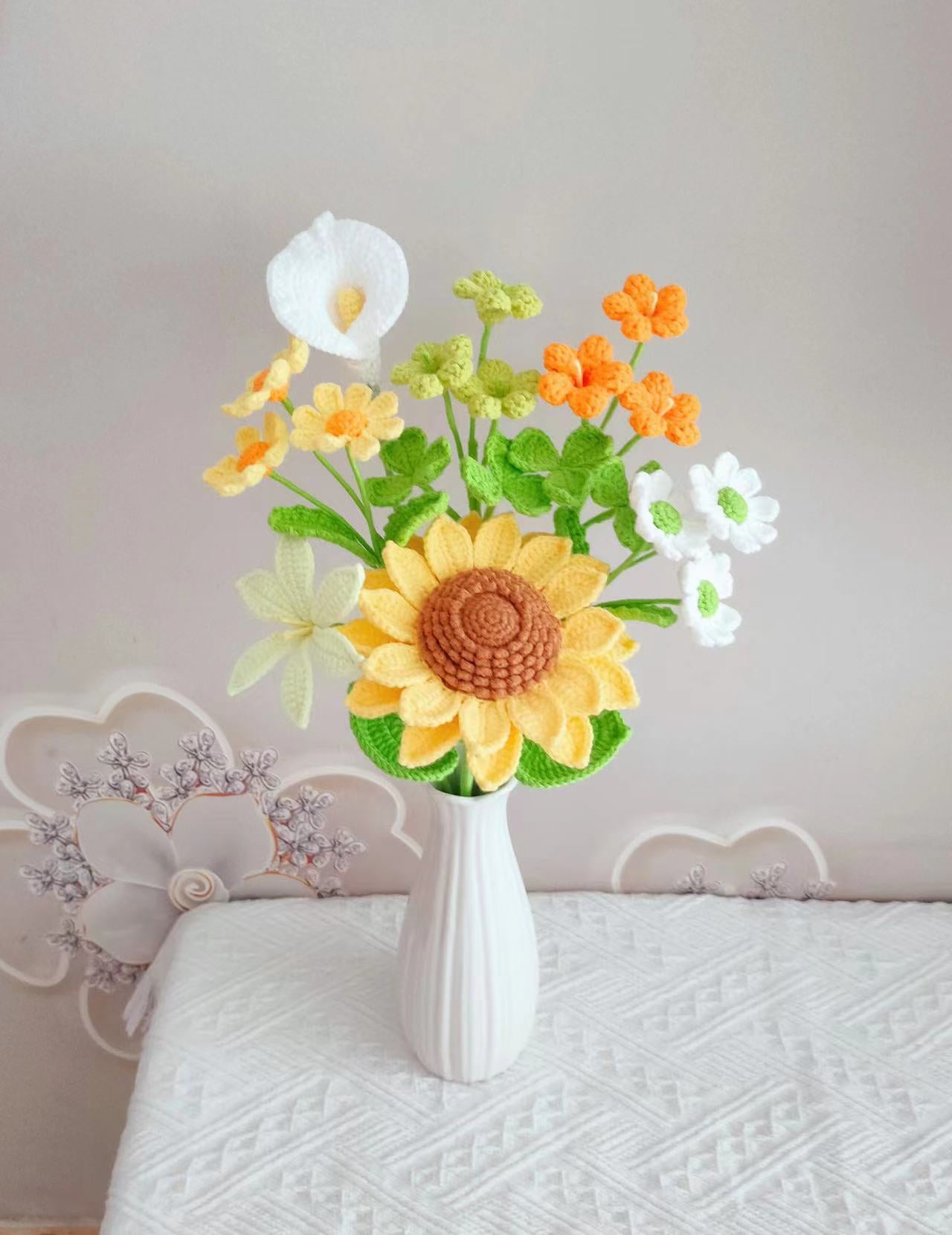 Personalized Crochet Floral Arrangements