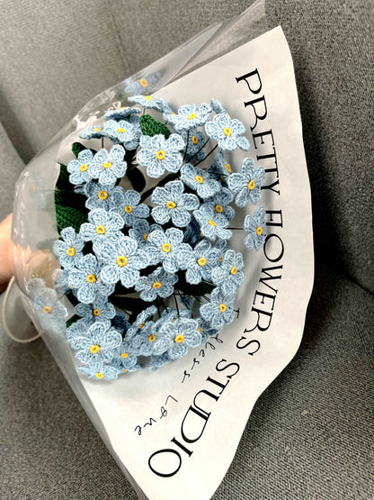 Custom Crochet Blue Blossom Bunch for Special Occasions