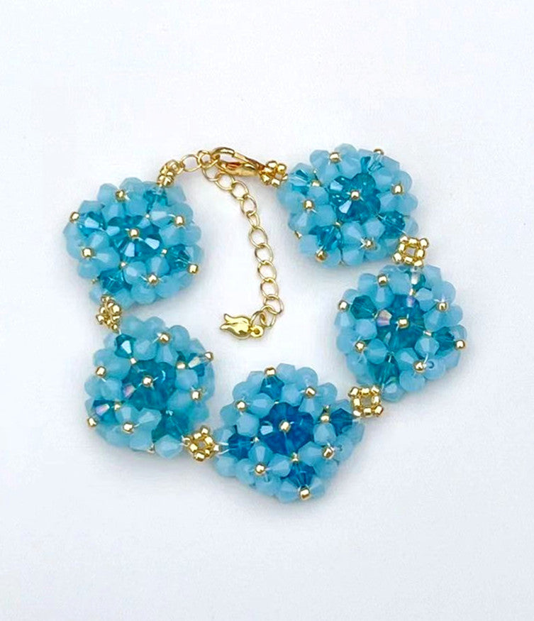 Minimalist Handmade Blue Crystal Bracelet