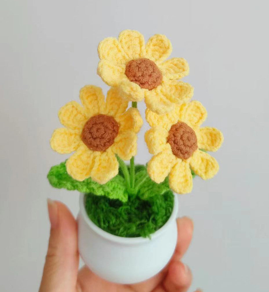 Crochet Flower Pot Decor