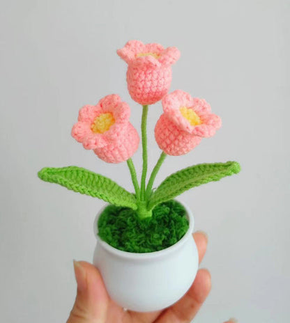 Charming Handmade Crochet Flower Pot Decoration for Special Occasions