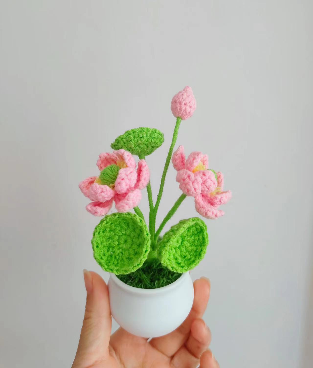 Lotus pot decoration for indoor spaces