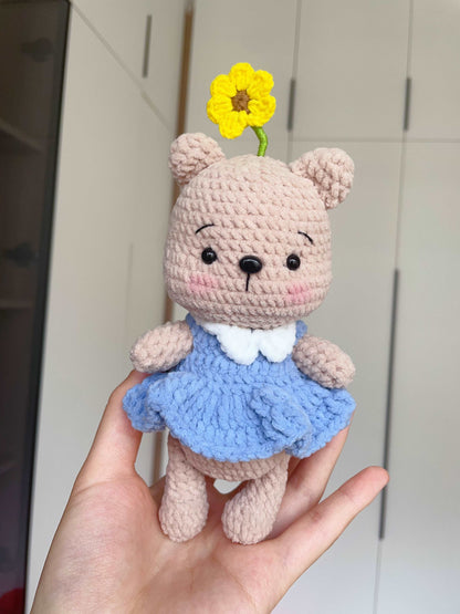 Handmade Crochet Teddy Bear Keepsake