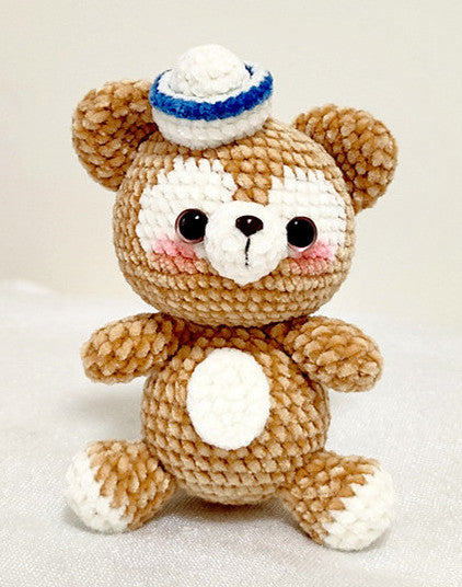 Charming Crocheted Bear Toy for Display and Collection
