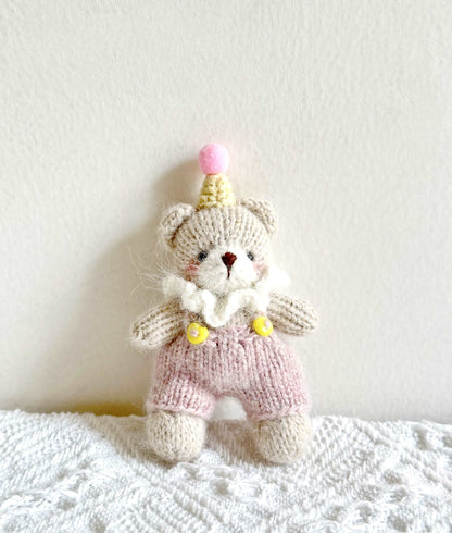 Handcrafted Crochet Teddy Bear Ornament for Versatile Display