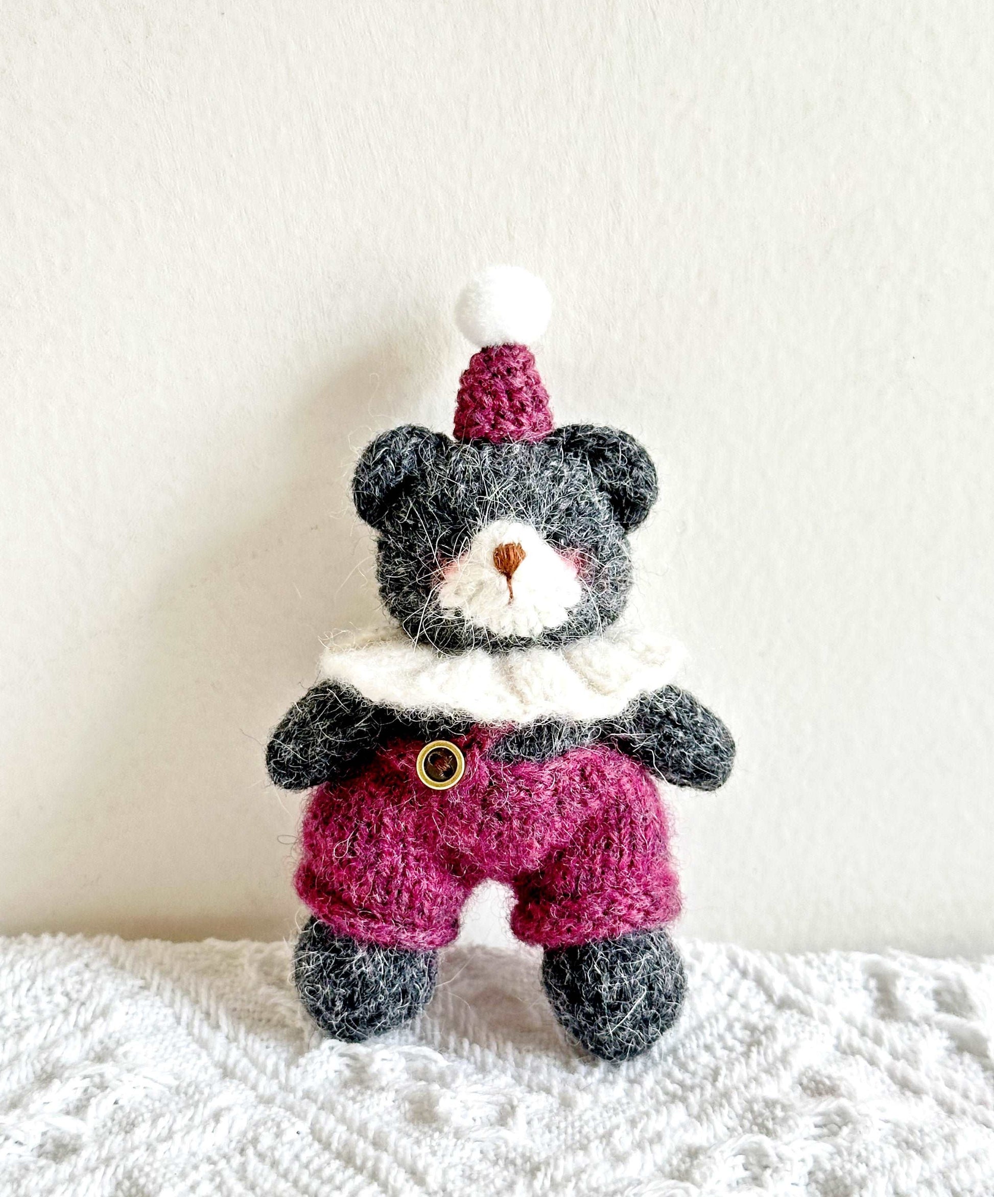 Delightful Crochet Teddy Bear Figurine as Gift or Décor