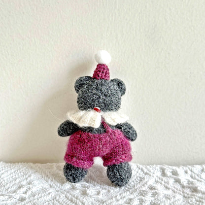 Artisan Knitted Bear Figurine