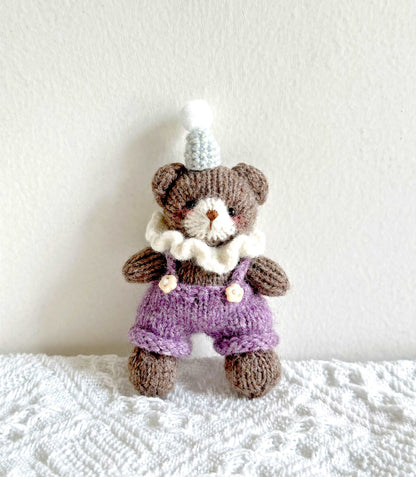 Unique Handmade Knitted Bear Ornament for Decoration