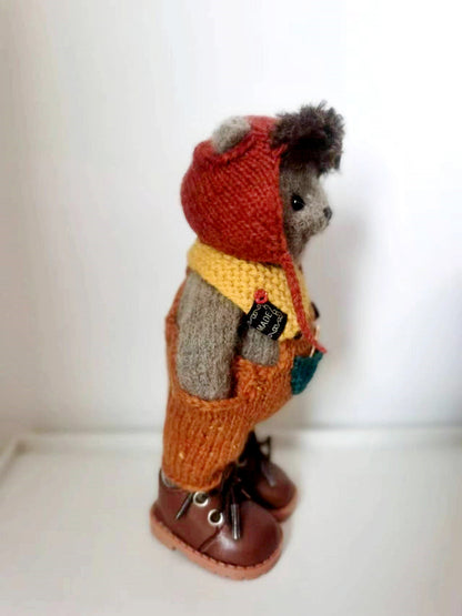Eco-Friendly Knitted Teddy Bear Ornament