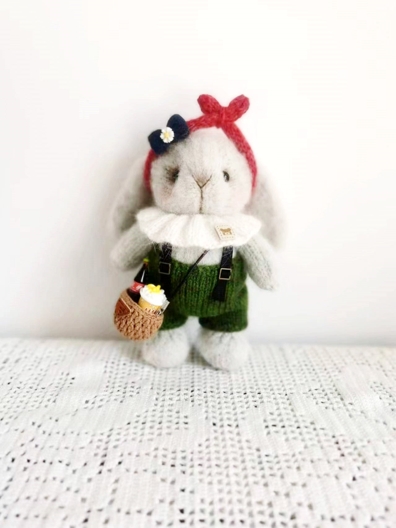 Adorable Knitted Bunny Ornament for Home Decoration Ideas