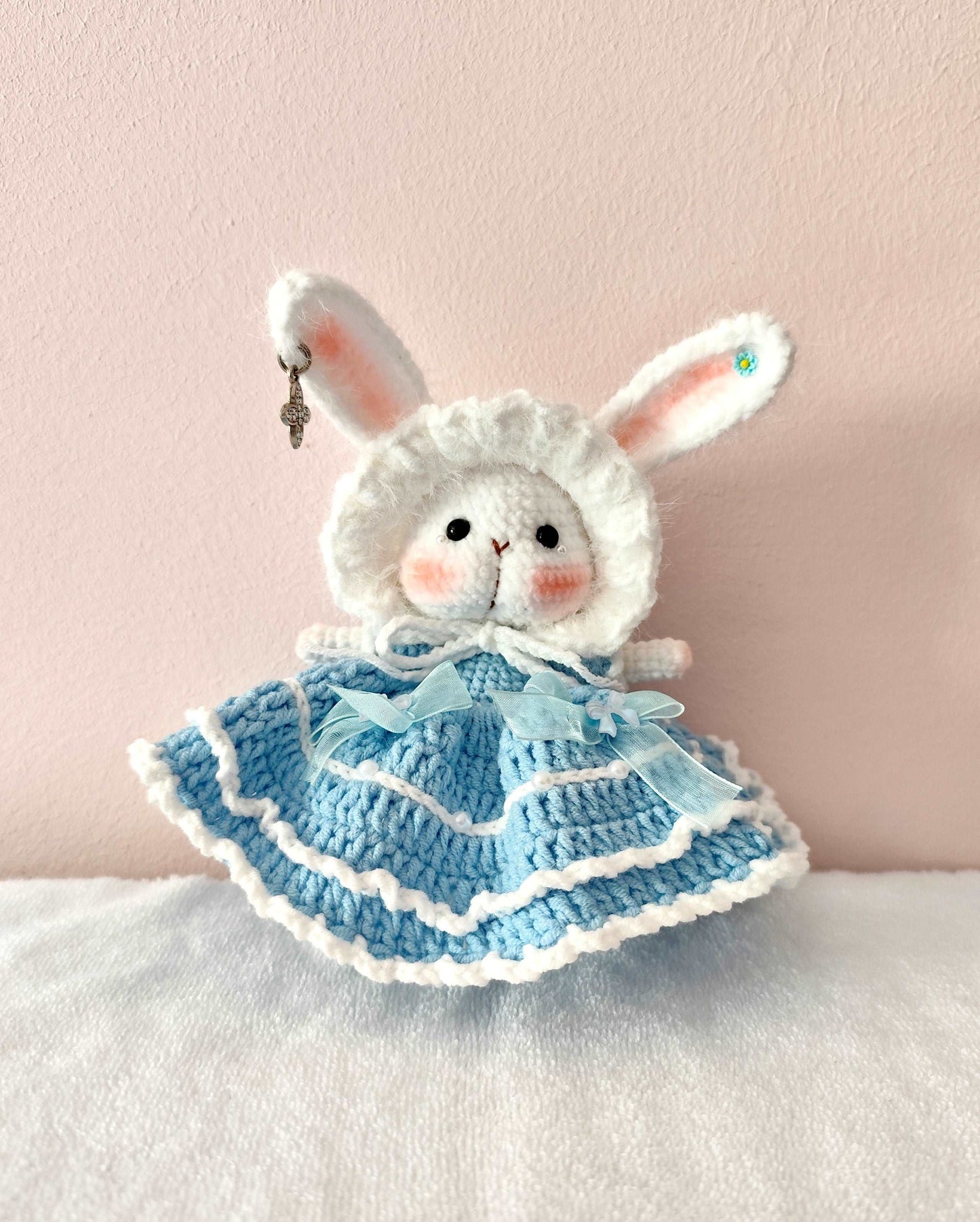 Exquisite Crocheted Bunny Toy for Collectors and Enthusiasts