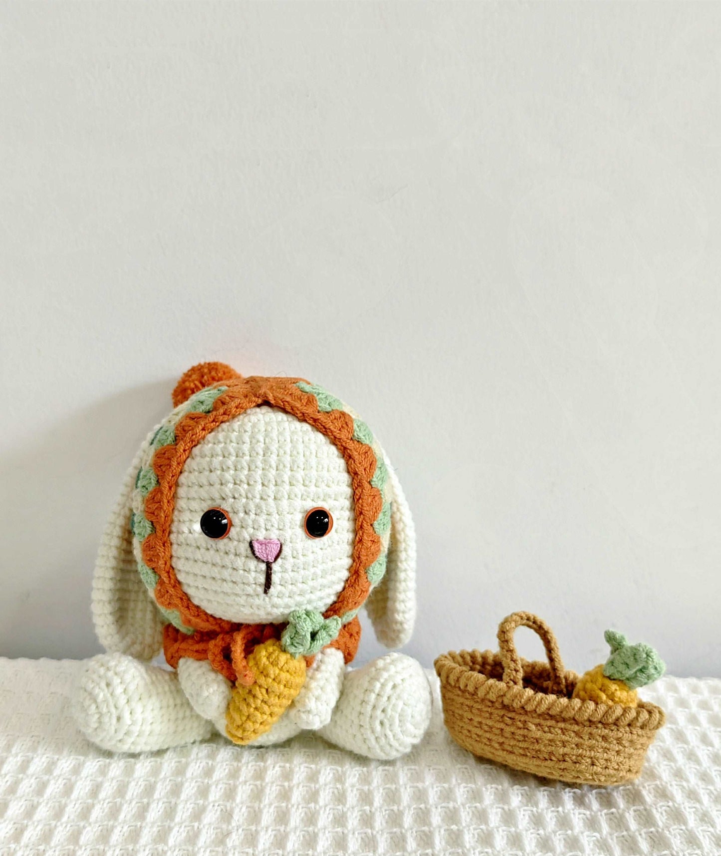 Exquisite Crocheted Rabbit Figurine for Holiday Decor