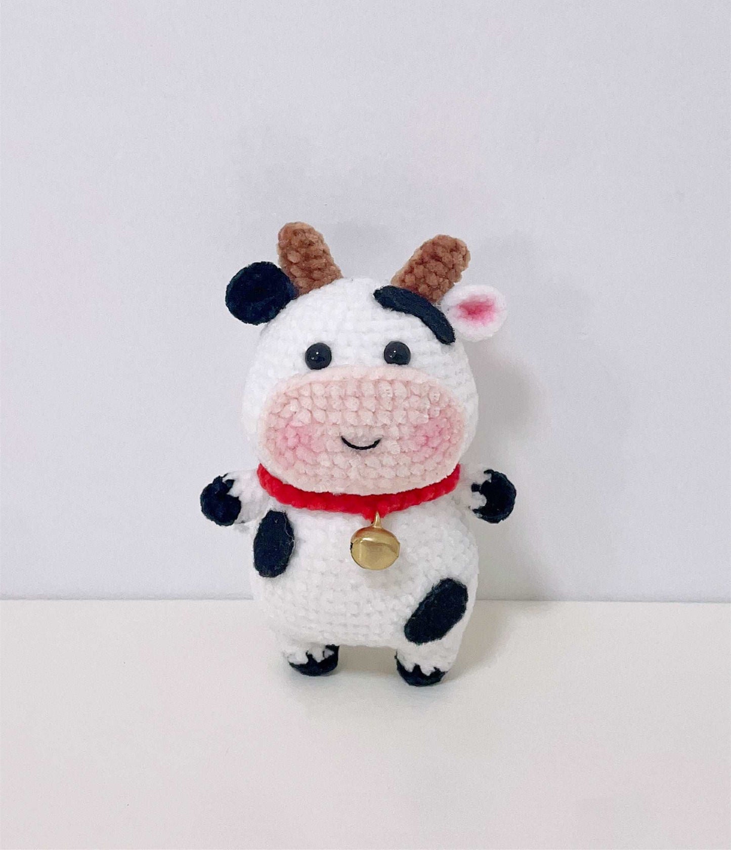 Artisanal Cow Crochet Sculpture