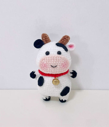 Artisanal Cow Crochet Sculpture