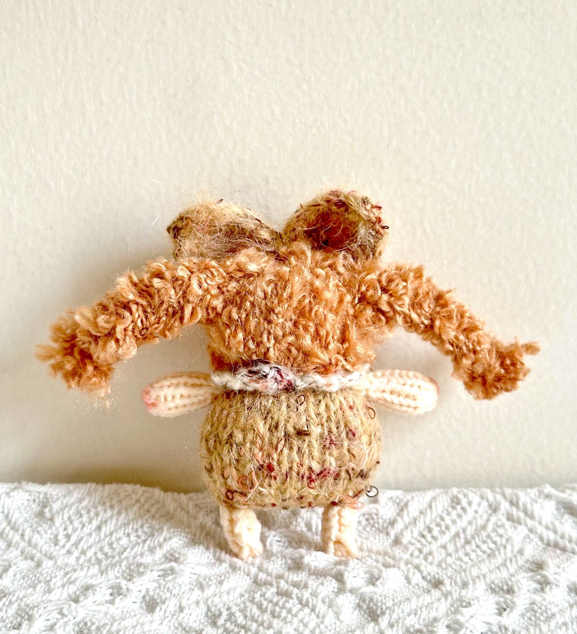 Minimalist Crocheted Girl Doll Keepsake