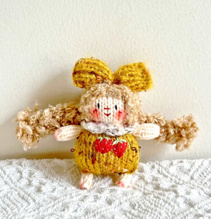 Handmade Crochet Girl Doll Keychain Pendant for Accessories