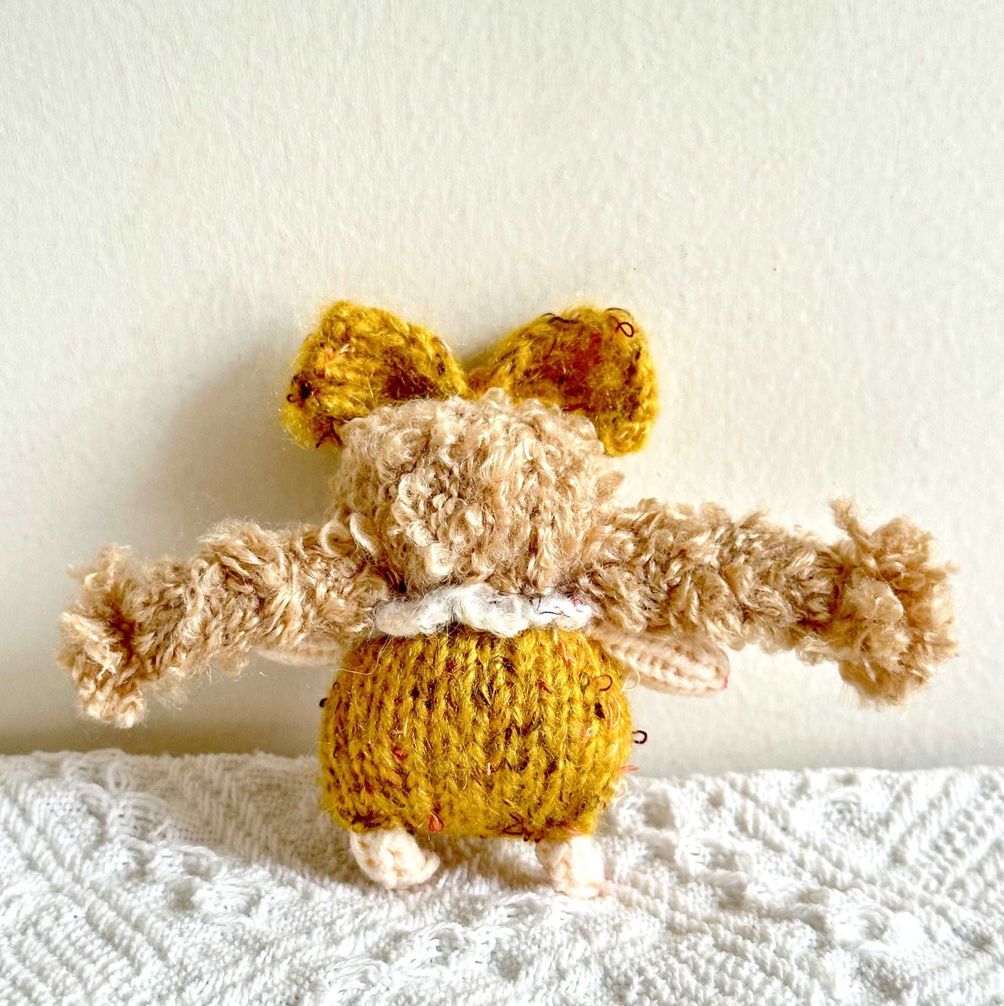 Vintage Crochet Girl Doll Knickknack