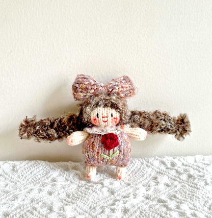 Artistic Handcrafted Crochet Girl Doll Collectible for Enthusiasts and Collectors