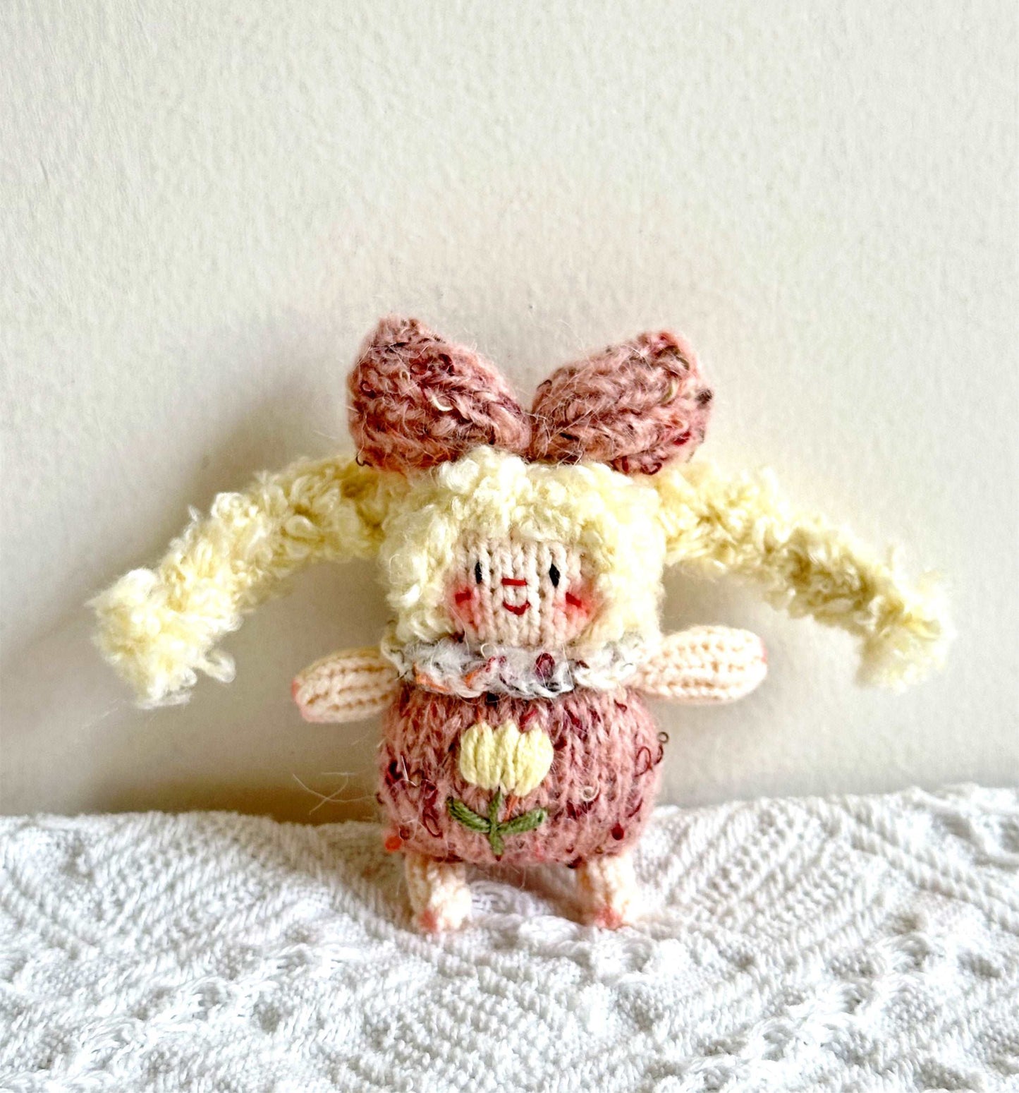 Delightful Crochet Girl Doll Ornament for Display